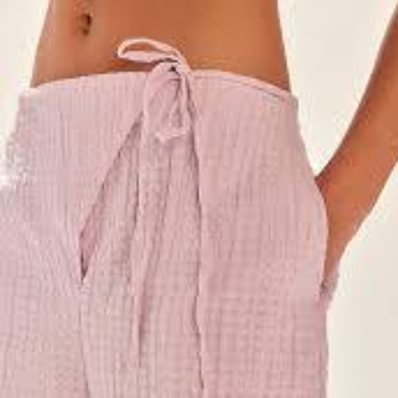 Free People Pucker Check Wrap Shorts NWT * - Picture 2 of 5